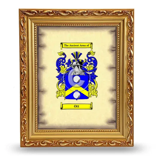Ott Coat of Arms Framed - Gold