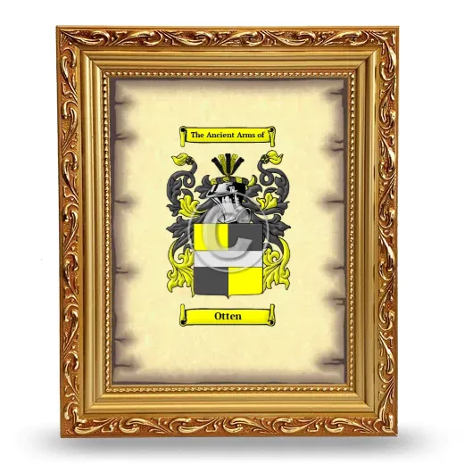 Otten Coat of Arms Framed - Gold