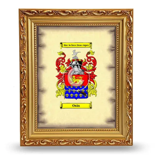 Oxin Coat of Arms Framed - Gold