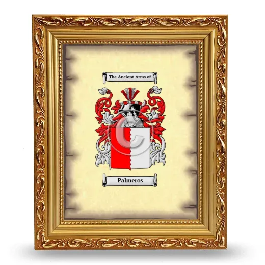 Palmeros Coat of Arms Framed - Gold