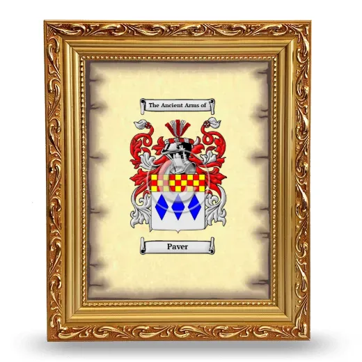 Paver Coat of Arms Framed - Gold