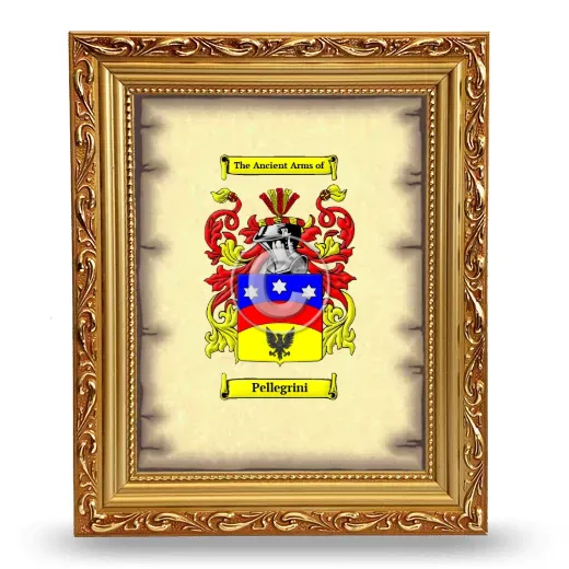 Pellegrini Coat of Arms Framed - Gold
