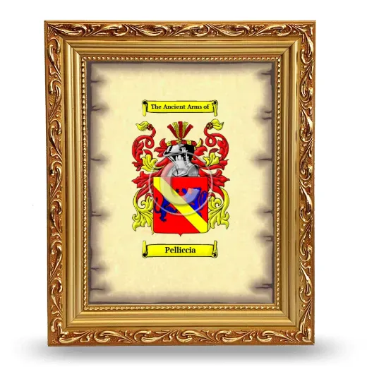 Pelliccia Coat of Arms Framed - Gold