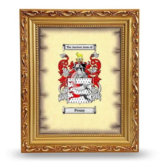 Penny Coat of Arms Framed - Gold