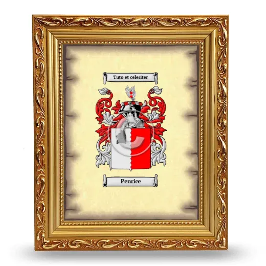 Penrice Coat of Arms Framed - Gold