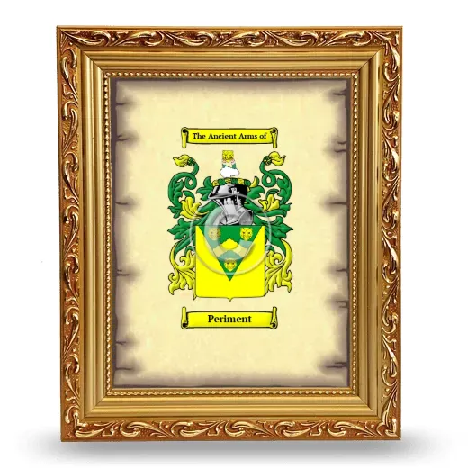 Periment Coat of Arms Framed - Gold