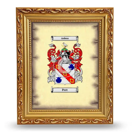 Pert Coat of Arms Framed - Gold