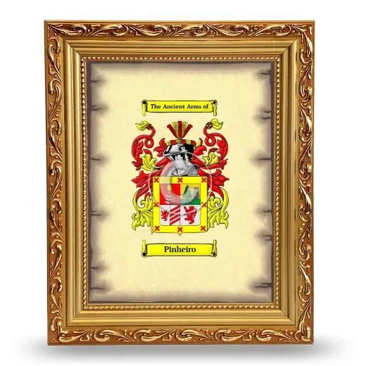 Pinheiro Coat of Arms Framed - Gold