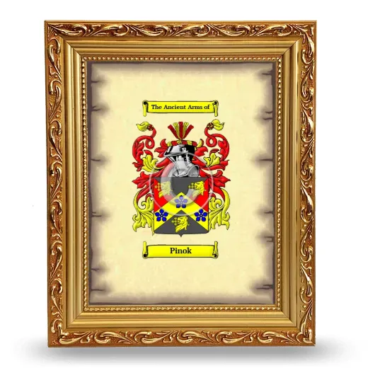 Pinok Coat of Arms Framed - Gold