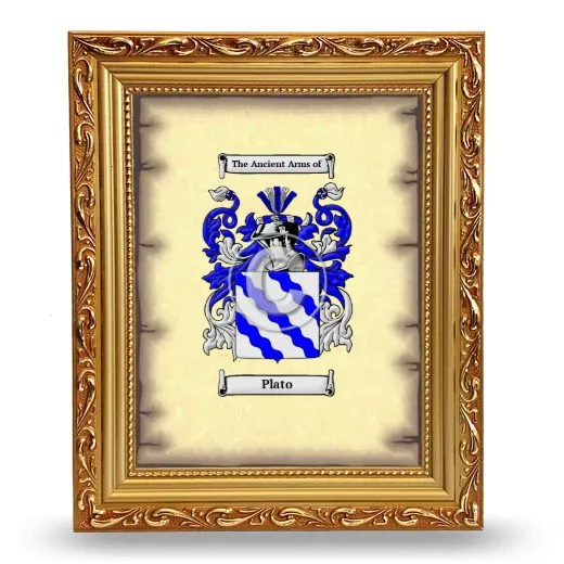 Plato Coat of Arms Framed - Gold
