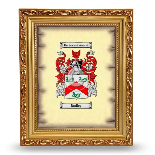 Radley Coat of Arms Framed - Gold