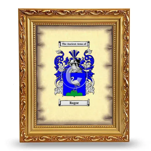 Ragor Coat of Arms Framed - Gold