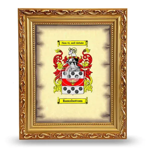 Ramsbottom Coat of Arms Framed - Gold
