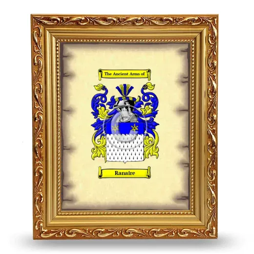 Ranaire Coat of Arms Framed - Gold