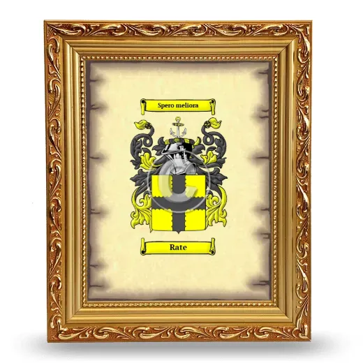 Rate Coat of Arms Framed - Gold