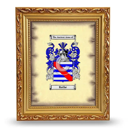 Rathe Coat of Arms Framed - Gold