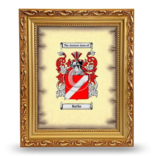 Raths Coat of Arms Framed - Gold