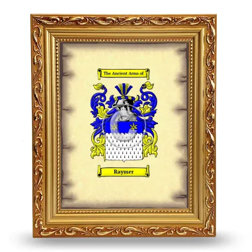 Raymer Coat of Arms Framed - Gold