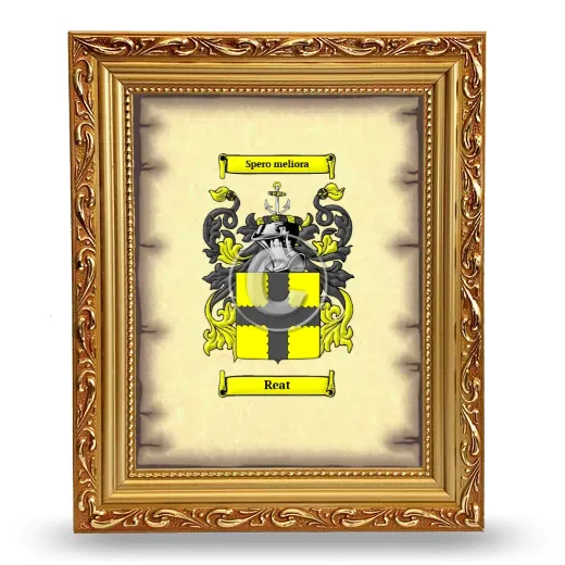 Reat Coat of Arms Framed - Gold