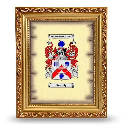 Reavely Coat of Arms Framed - Gold