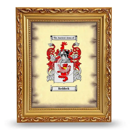 Reddeck Coat of Arms Framed - Gold