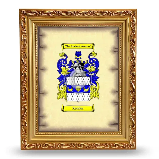 Redder Coat of Arms Framed - Gold