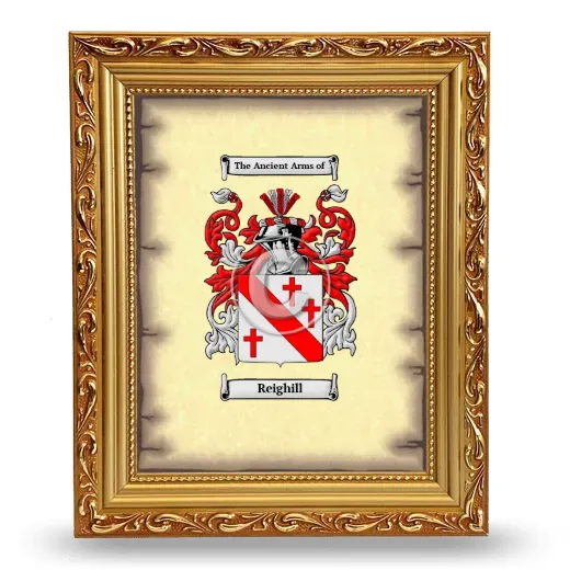 Reighill Coat of Arms Framed - Gold