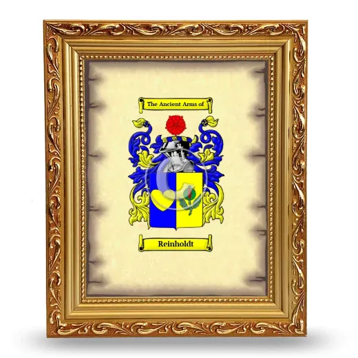Reinholdt Coat of Arms Framed - Gold