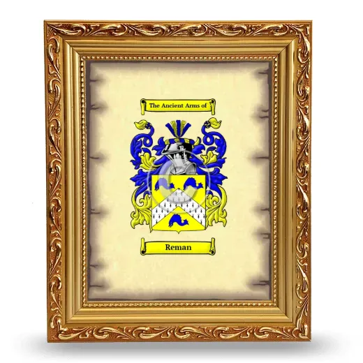 Reman Coat of Arms Framed - Gold