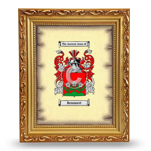 Remmert Coat of Arms Framed - Gold