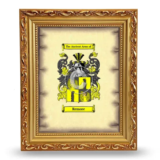 Remore Coat of Arms Framed - Gold