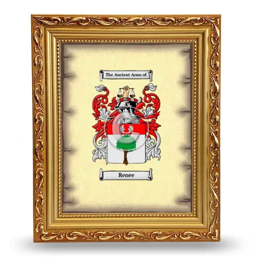 Renee Coat of Arms Framed - Gold