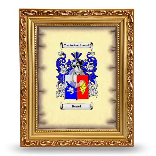 Renet Coat of Arms Framed - Gold