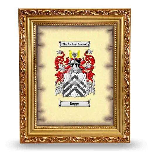Repps Coat of Arms Framed - Gold