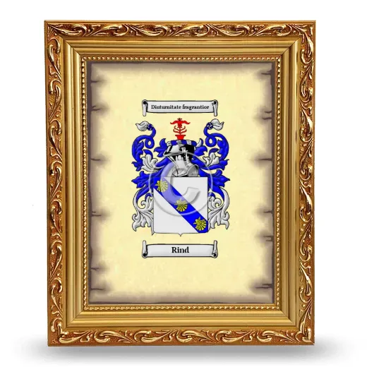 Rind Coat of Arms Framed - Gold