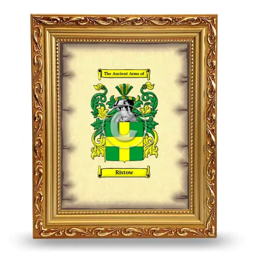 Ristow Coat of Arms Framed - Gold