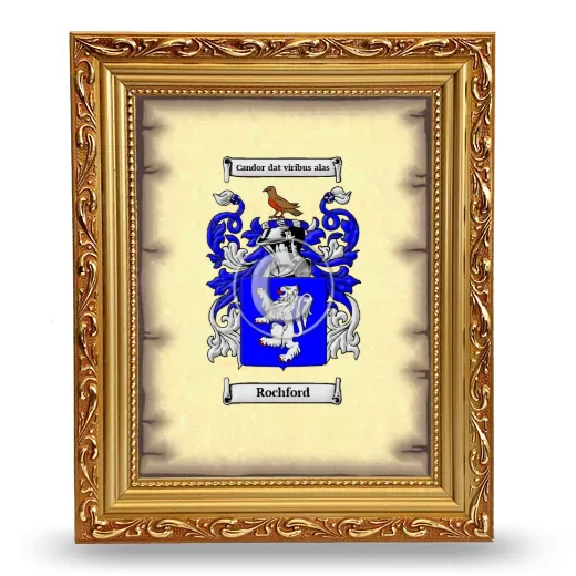 Rochford Coat of Arms Framed - Gold