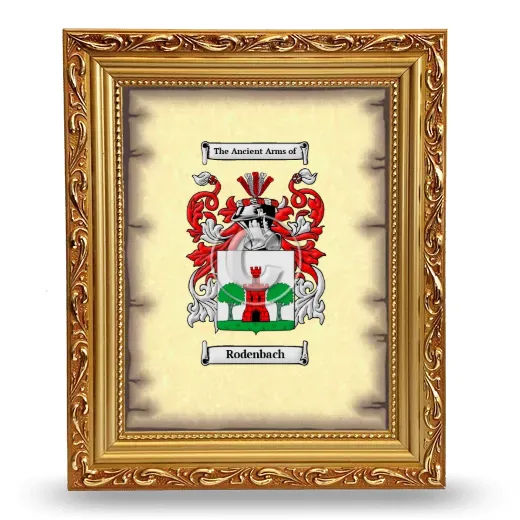 Rodenbach Coat of Arms Framed - Gold
