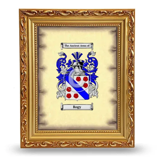 Rogy Coat of Arms Framed - Gold
