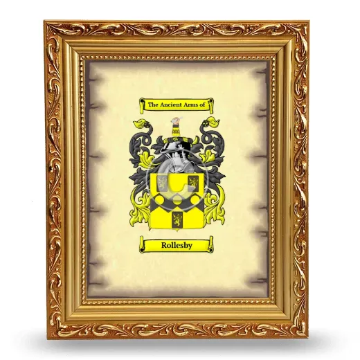 Rollesby Coat of Arms Framed - Gold
