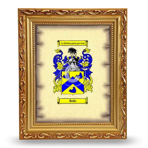 Rolo Coat of Arms Framed - Gold
