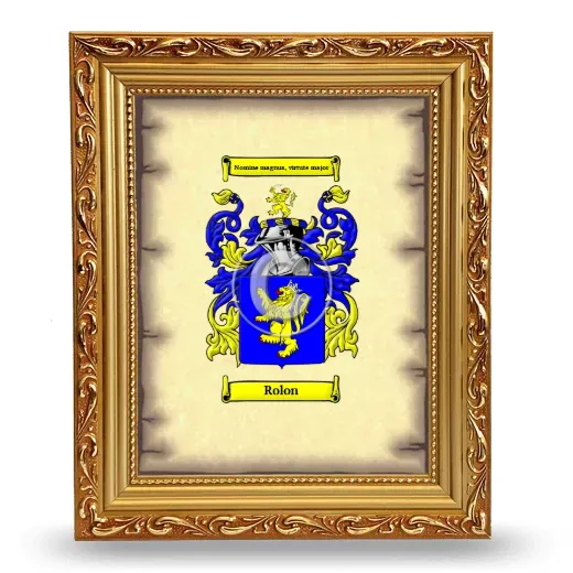 Rolon Coat of Arms Framed - Gold