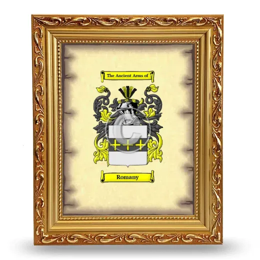 Romany Coat of Arms Framed - Gold