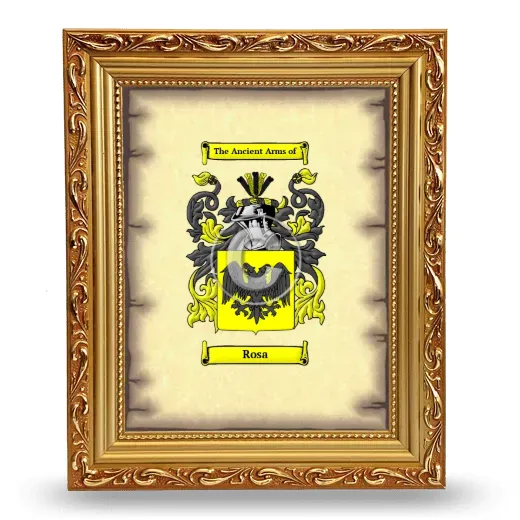 Rosa Coat of Arms Framed - Gold