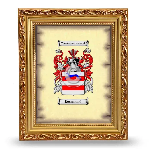 Rosamund Coat of Arms Framed - Gold