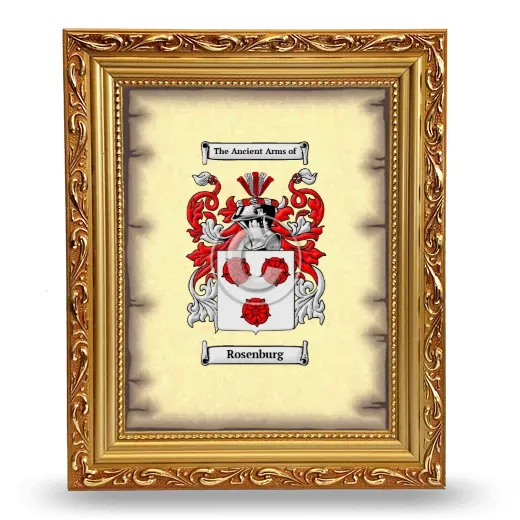 Rosenburg Coat of Arms Framed - Gold