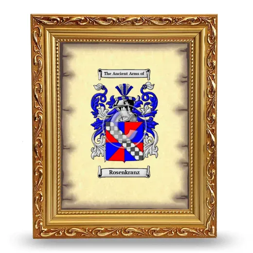 Rosenkranz Coat of Arms Framed - Gold