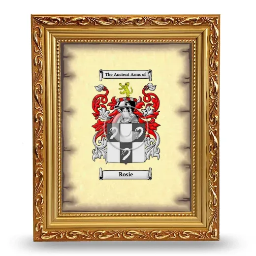 Rosie Coat of Arms Framed - Gold