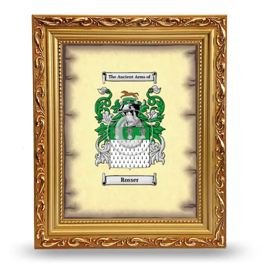 Rosser Coat of Arms Framed - Gold