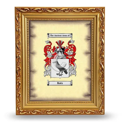 Rots Coat of Arms Framed - Gold